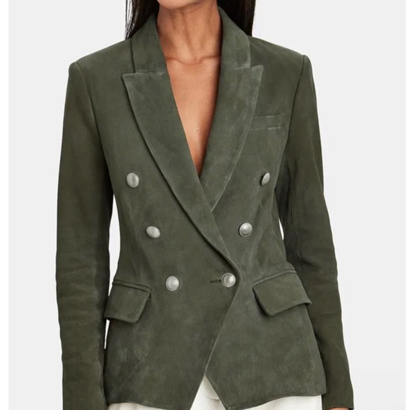 L’agence suede jacket Small 2 green stunning!!! - Picture 4 of 8